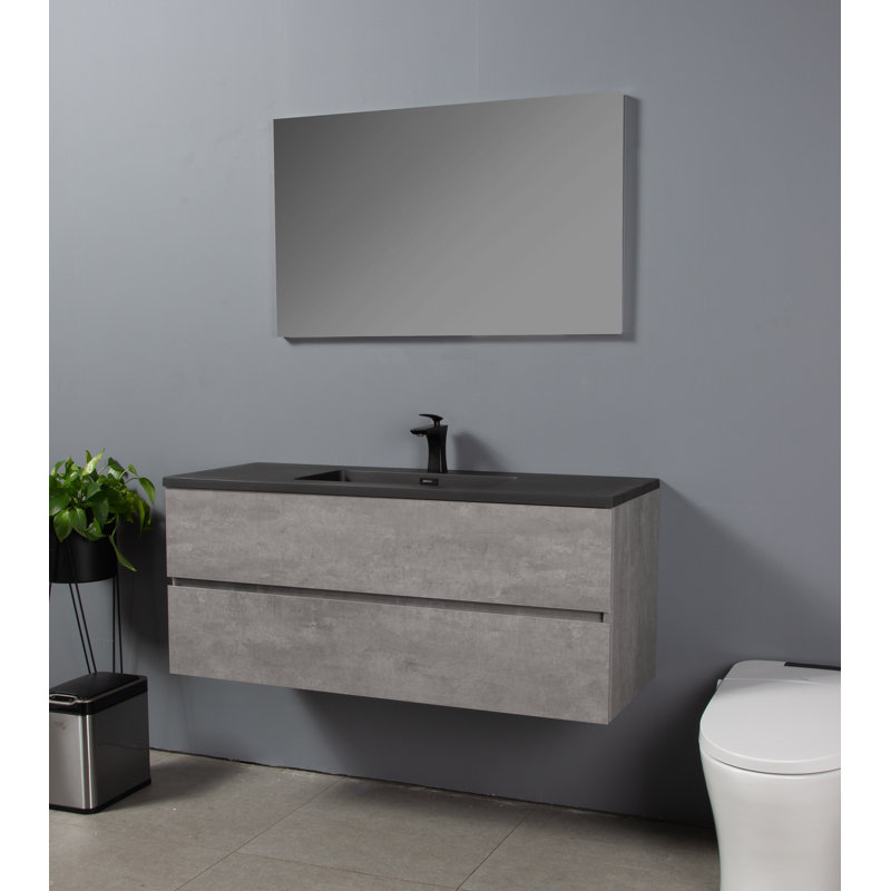 47'' Single Bathroom Vanity with Resin Top