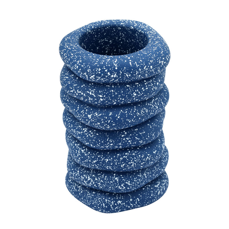 Gabby Speckled Blue Cairn Vase, Blue