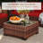 6 - Person Outdoor Wicker Patio Conversation Furniture Set-431616894