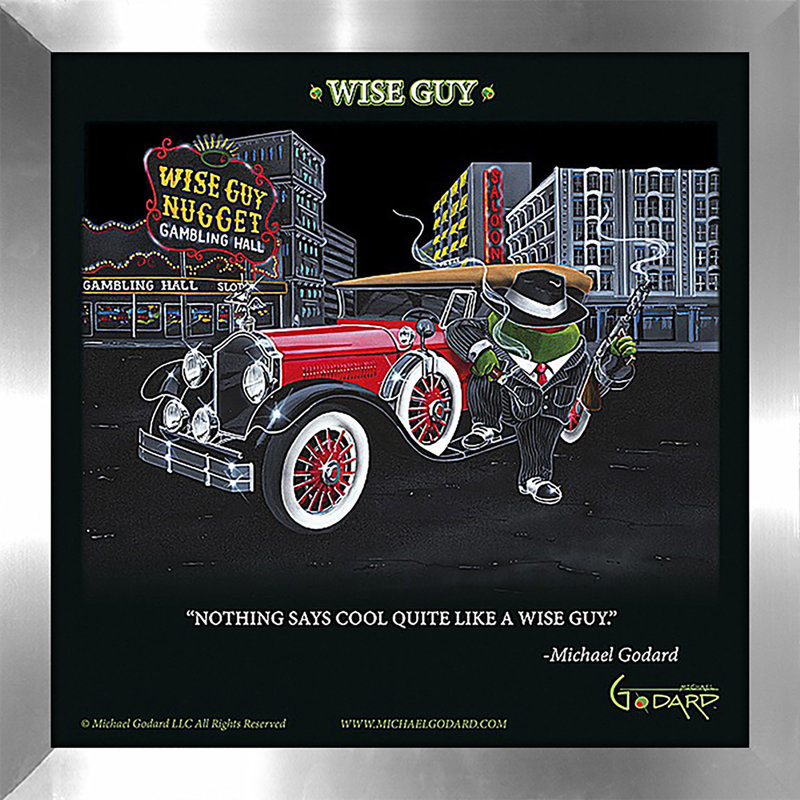 « wise guy » par michael godard, affiche rétro encadrée