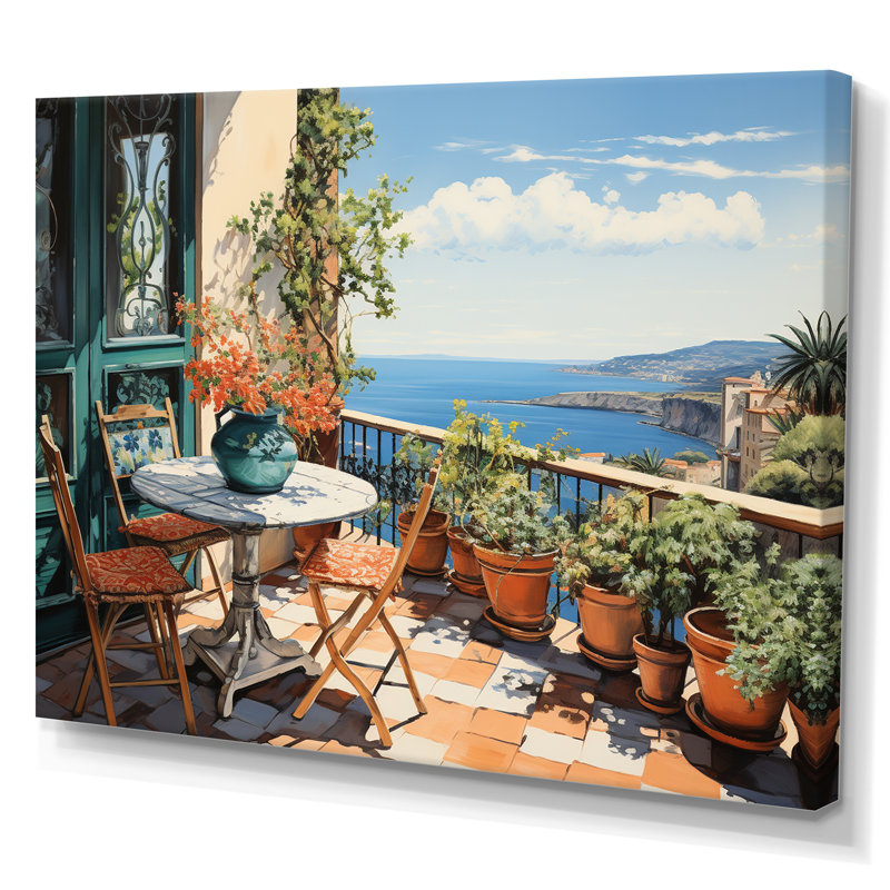 La Dolce, côte italienne I - Italie, art encadré, H 30 po x l 40 po x P 1,5 po, Toile tendue