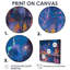 Rose, bleu, parcs d'attractions Neon Nights - décoration murale parcs d'attractions-848973819-848973812