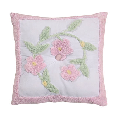 Bloomfield Appliqued Cotton Reversible Throw Pillow