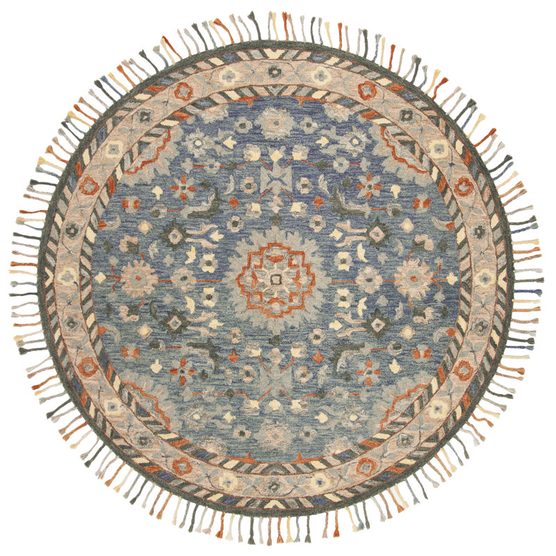 Vahakn Hand Tufted Wool Oriental Rug, Round 7'