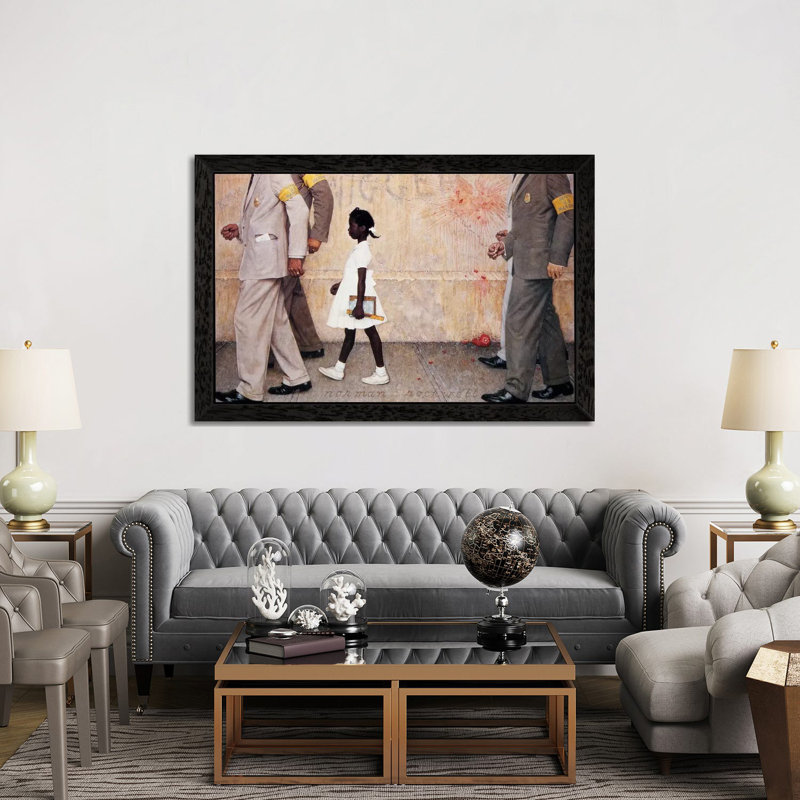 1 Piece Wrapped Canvas Painting, 152.5 cm H x 101.5 cm W, Black Framed