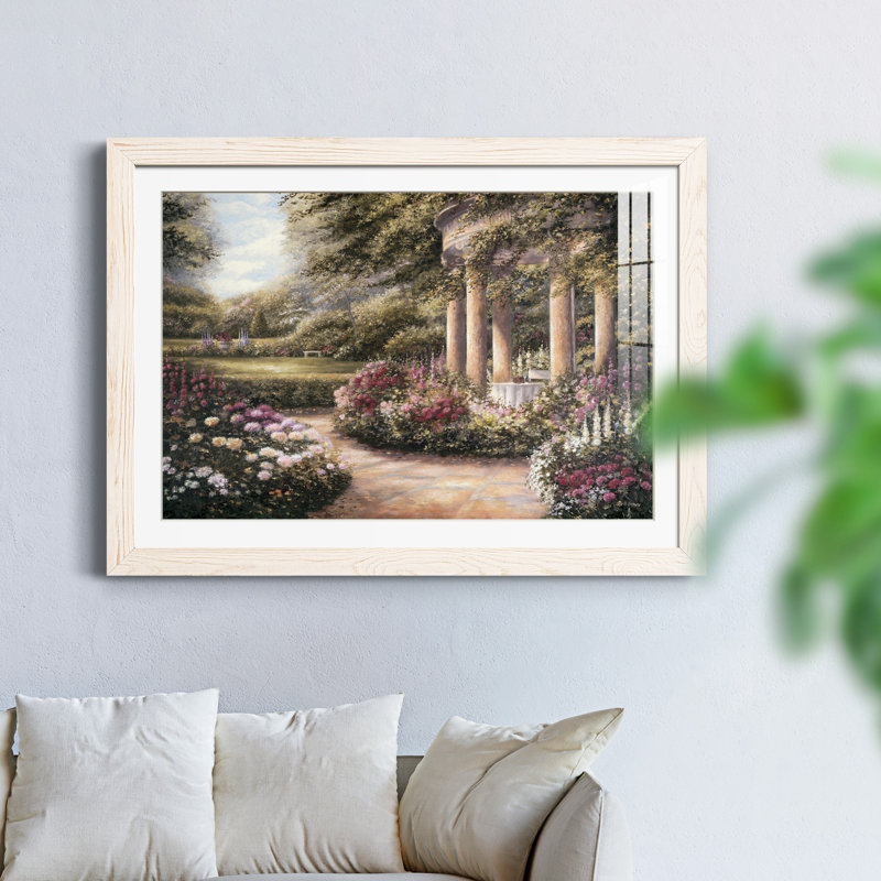 Rose Garden II - peinture encadrée, Cadre blanc, H 31,5 po x l 23,5 po x P 1,5 po