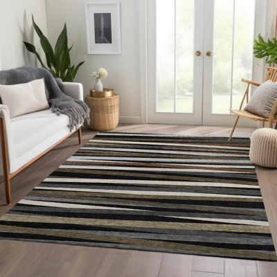 Premium Machine Washable Natoma AMF997 Stripes Rug
