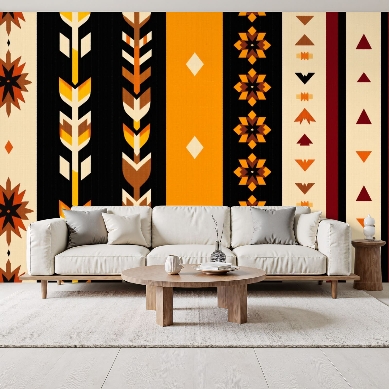 Trabal Pvc Red Barrel Studio Peel and Stick Wallpaper Tribal Southwestern Native ...