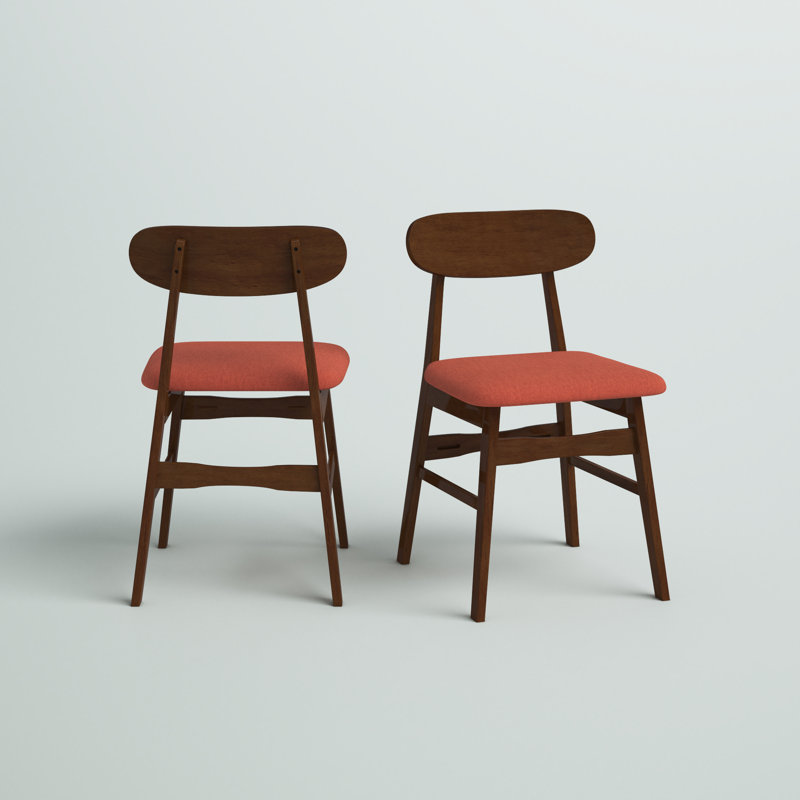 Chaise d'appoint rembourrée Caveney, Orange
