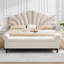 Banc de rangement rembourré en velours / lin avec compartiments de rangement segmentés-436590126-457804618