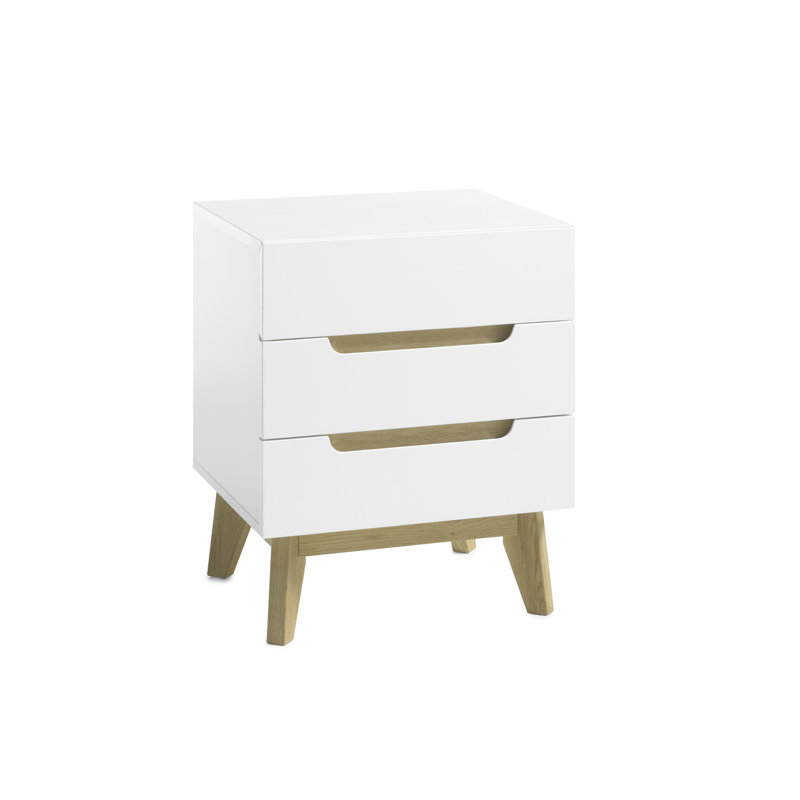 Alistair 48cm W Solid Wood Bedside Table