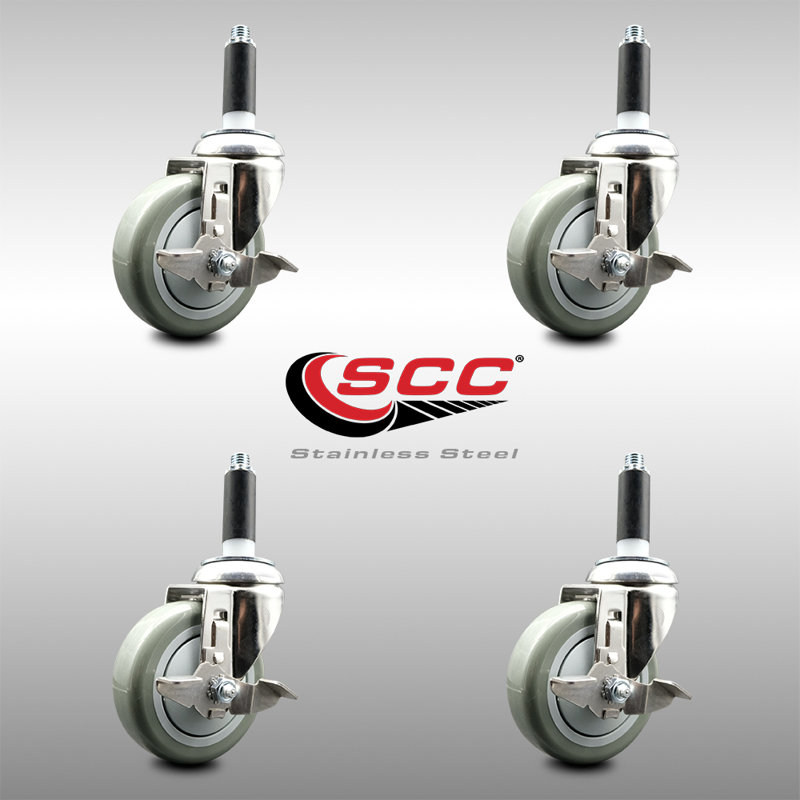 Polyurethane Casters, Gray