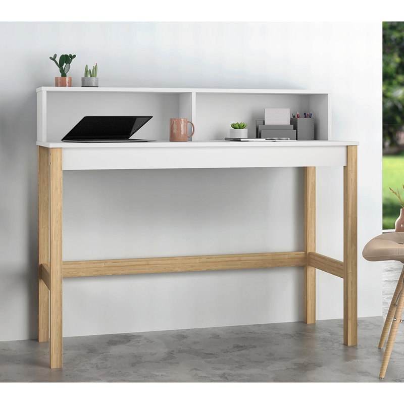 Sasun Solid Wood Base Writing Desk, White