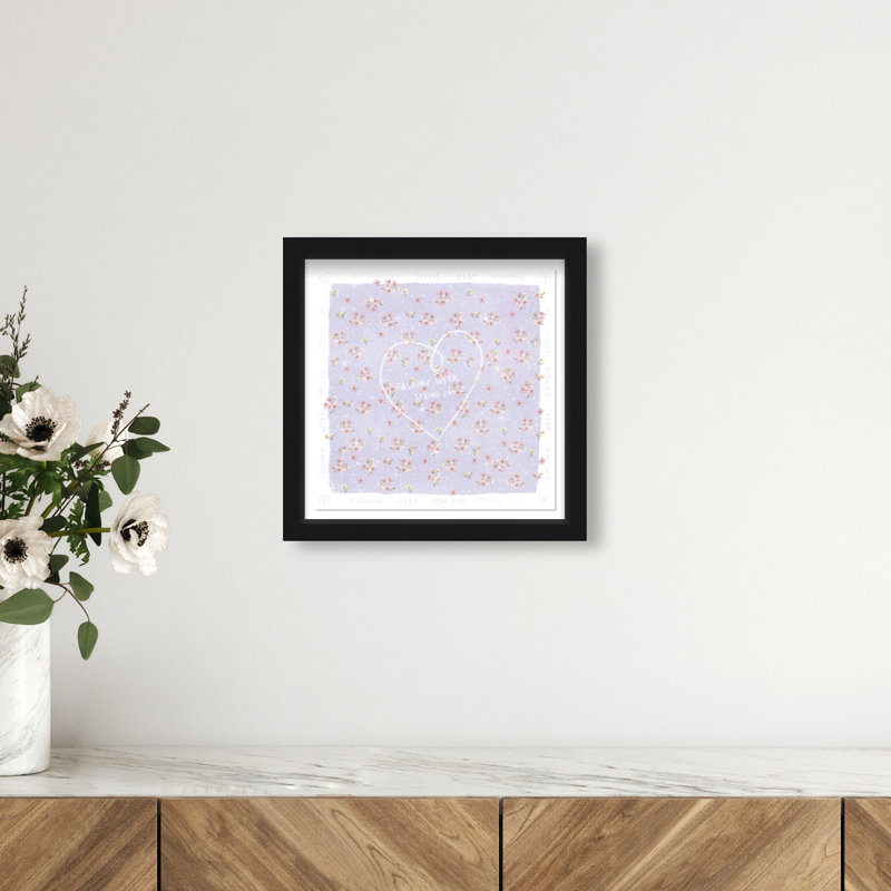 Lilac Spring Fashion Print by Oliver Gal, 13.5"H x 13.5"W, Black Shadowbox