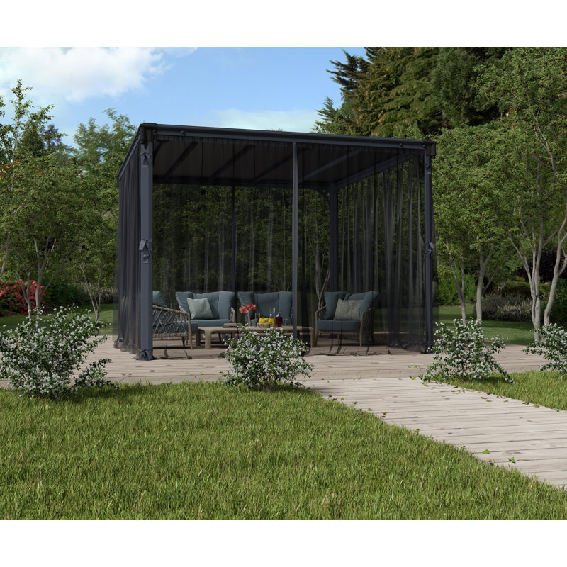 Palram - Canopia Milano 4300 10' x 14'/Martinique 5000 12' x 16' Gazebo Netting Screen