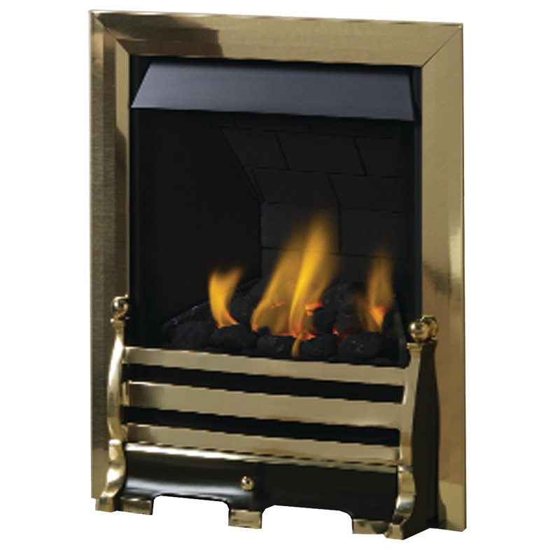 Darwin 50cm W Natural Gas / Propane Fireplace Insert, Brass