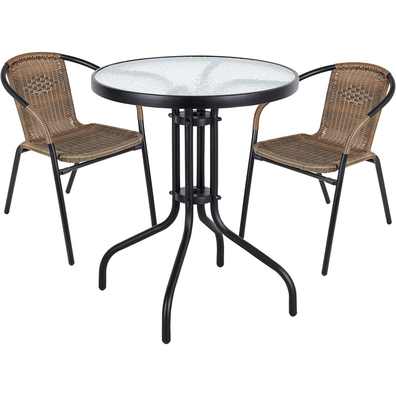 Ensemble bistro 28 po Wulff, P 23,75 po x l 23,75 po x H 28 po