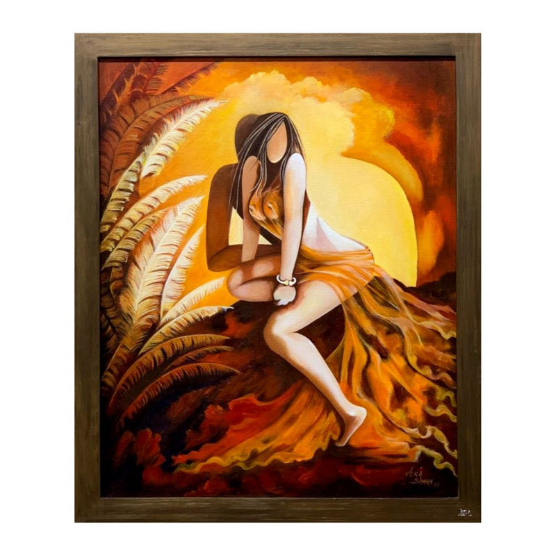 Art figuratif féminin | Acrylique sur toile | Par Alka Sengar | Avec cadre