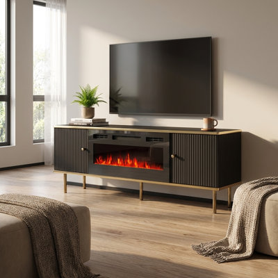 Meuble télé 63 po avec foyer électrique Camelia