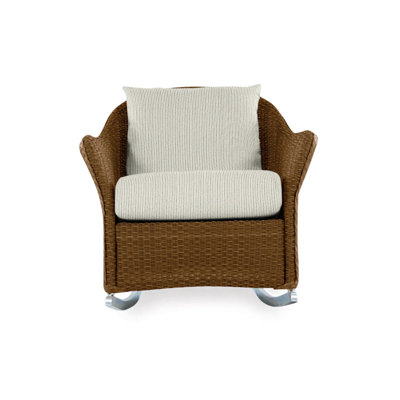 Weekend Retreat Outdoor Rocker Chair, Flagship Lapis Sunbrella®, Bark