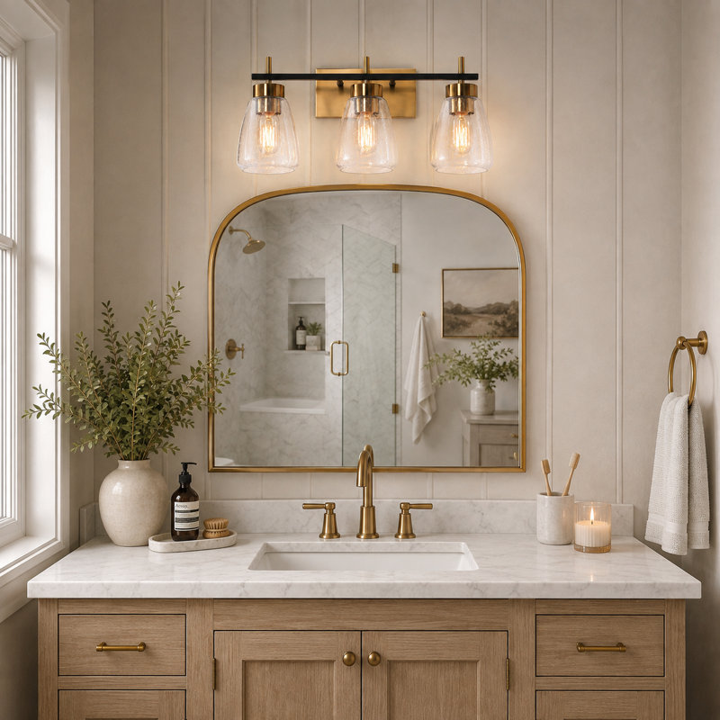 Geona 3-Light Dimmable Modern Bathroom Vanity Light