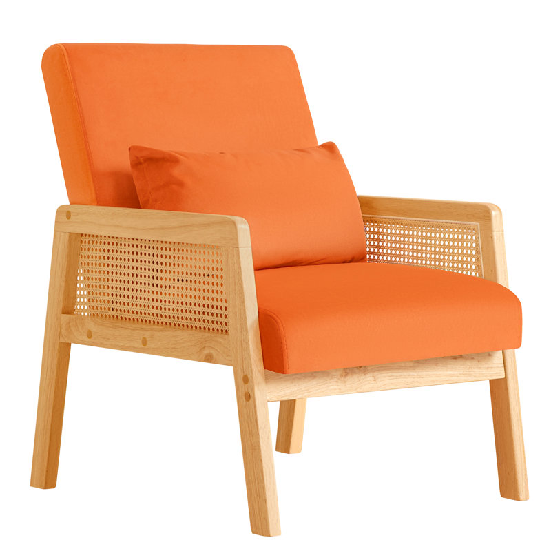 Fauteuil d'appoint rembourré en velours Amita
