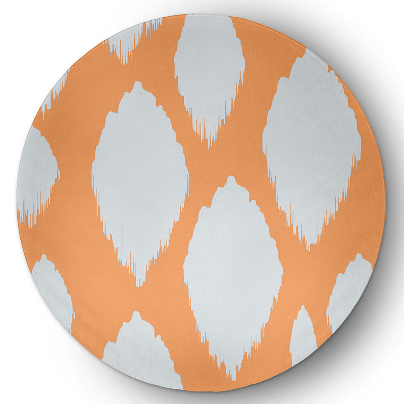 Tatem Chenille Abstract Indoor Rug, Round 5'