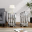 Sibell Glass Mirrored Top  Side Table with Storage 35x57cm