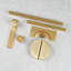 Satin Brass Ribbed Handle Collection & Coordinating Knobs-122663315