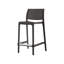 Tabouret de comptoir en résine à dossier bas H 25,6 po Nenko-655982694