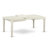 5 Piece Modern Dining Table Set Includes a Rectangle Wooden Table with Butterfly Leaf and 4 Faux Leather Dining Room Chairs, Linen White-1447799065