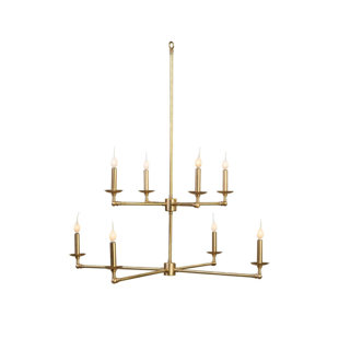 Lustre 8 lumières en laiton