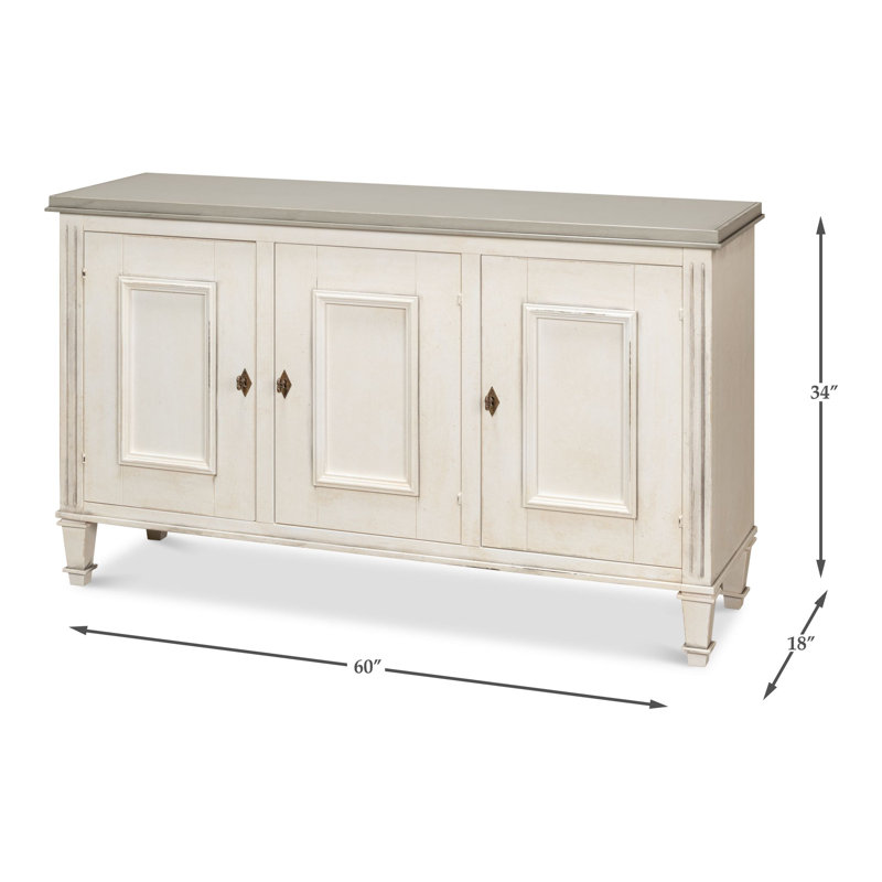 Louis XVI 60'' W Solid Wood Buffet