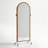 Retro Rubber Wood Frame Wall-Mounted And Portable Full-Length Mirror With Storage Function