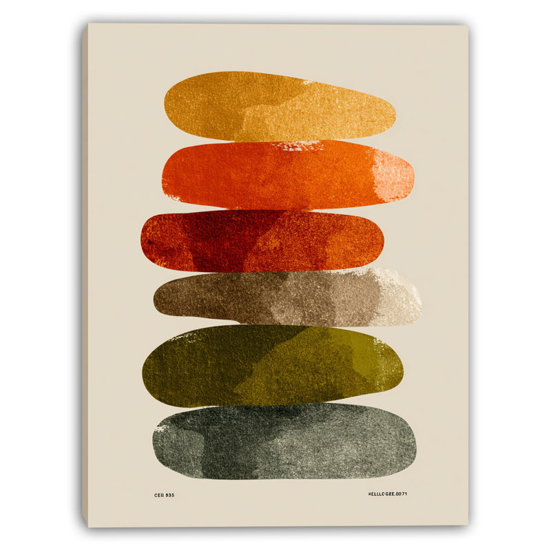 Art mural sur toile tendue avec harmonie de couleurs, H 48 po x l 36 po
