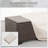 Outdoor Table with Storage Patio Table Wicker Coffee Table All-Weather Side Table Waterproof Cover-1428189446