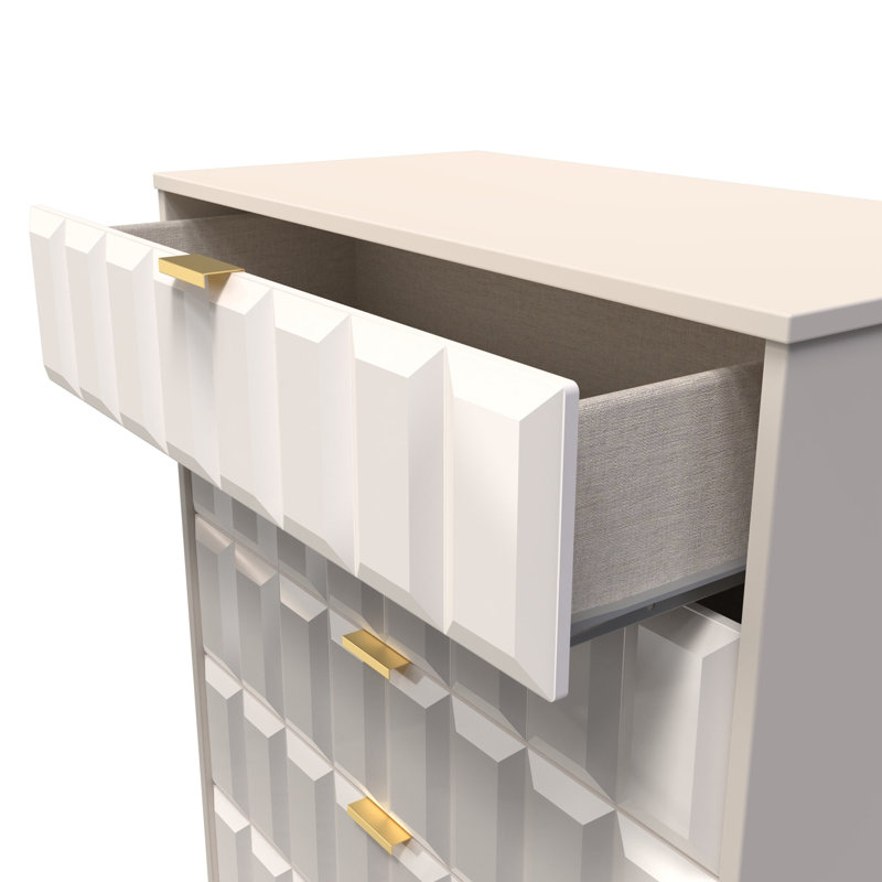 Allem 77cm W 5 - Drawer Chest of Drawers, Kashmir Gloss/Kashmir
