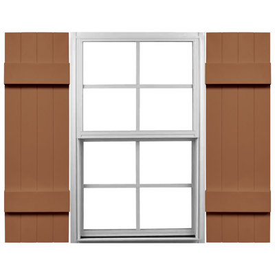 Vinyle Mid-America, quatre planches jointes TailorMade (2 lattes), volets planche-n-latte, avec cages d'installation (par paire)