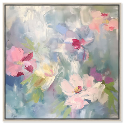 Art floral abstrait sur toile, art floral