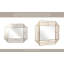 Miroir en métal, verre, fer, cadre géométrique en couches, finition dorée de 40 po pour le bureau de la chambre à coucher, salon