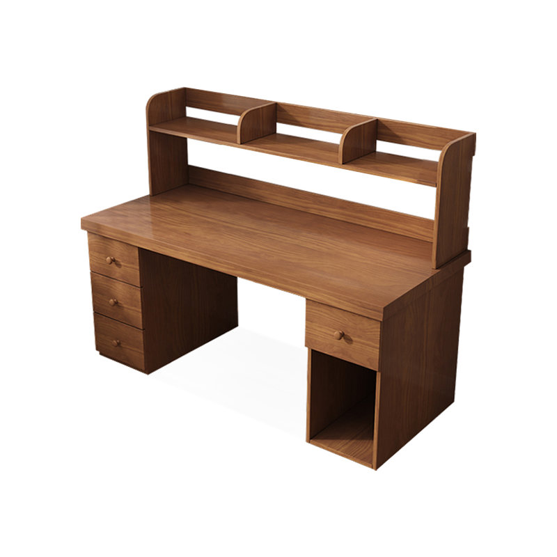 Bureaux rectangulaires en bois massif noyer, H 53,15 po x l 78,74 po x P 23,62 po