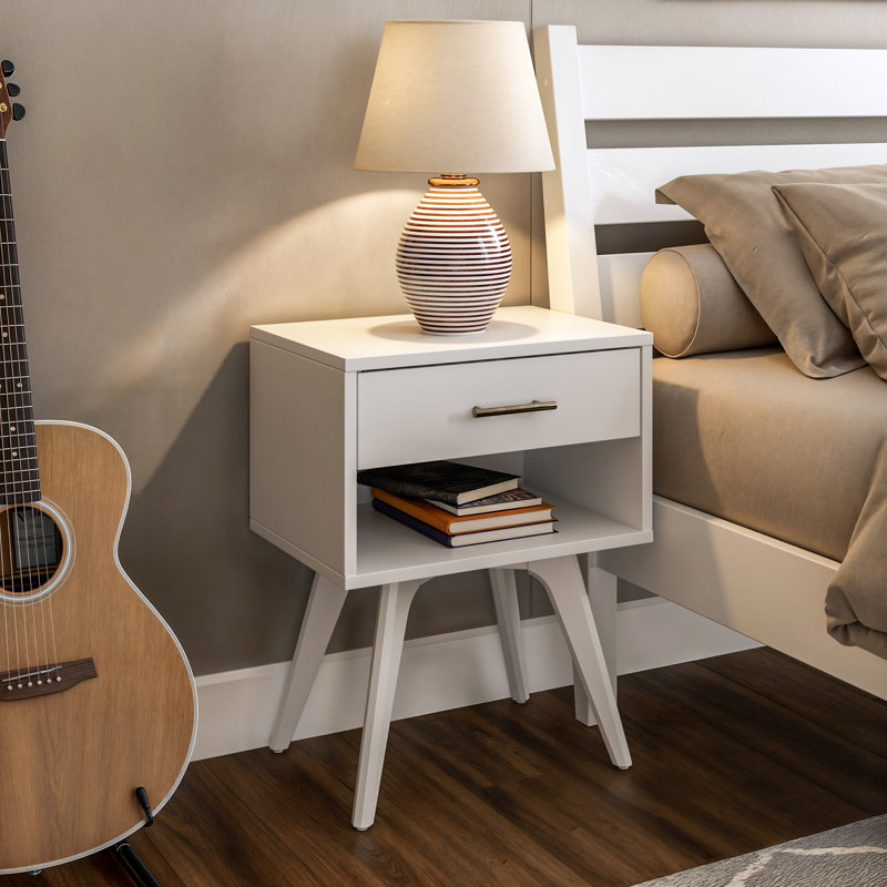 Chandrima 19.62'' W Nightstand, White
