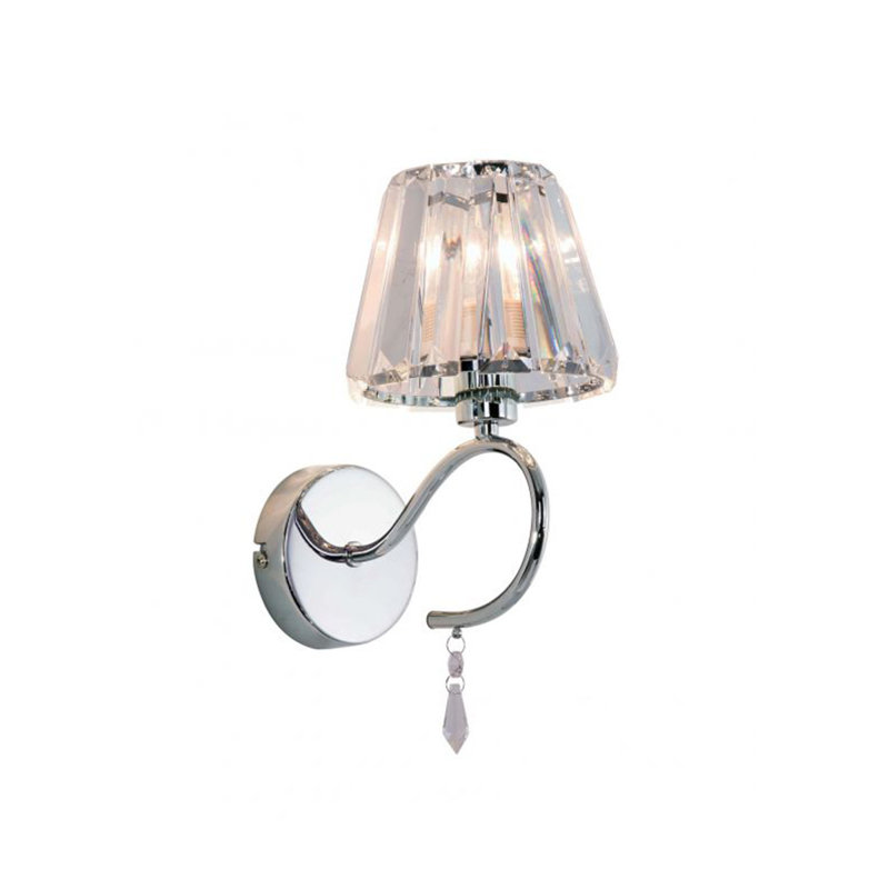 Bridges Armed Sconce, Polished Chrome