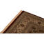 Tapis brun / beige noué à la main de conception unique 6 pi x 9 pi