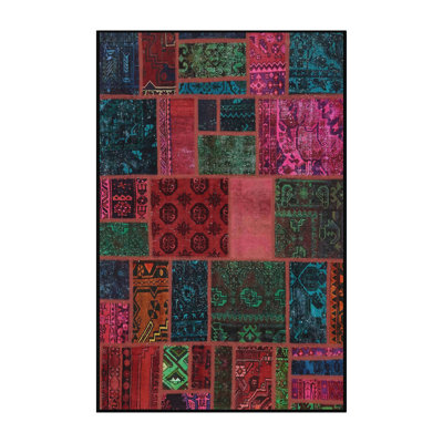 Tapis décoratif multicolore à motif abstrait