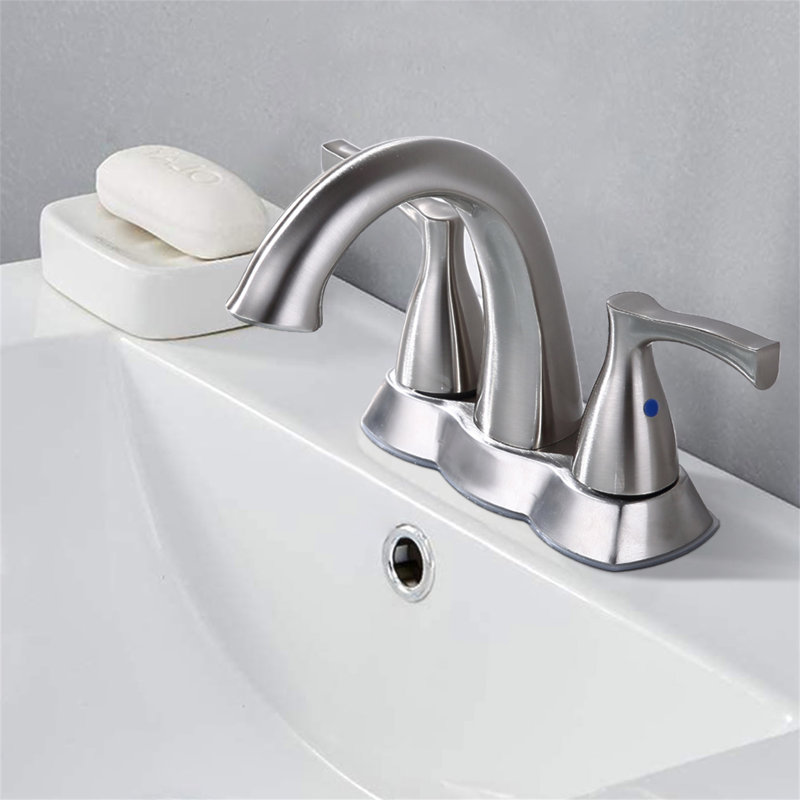 Robinet de lavabo pour salle de bain 2 poignées 4 pouces à 2 poignées avec bonde escamotable