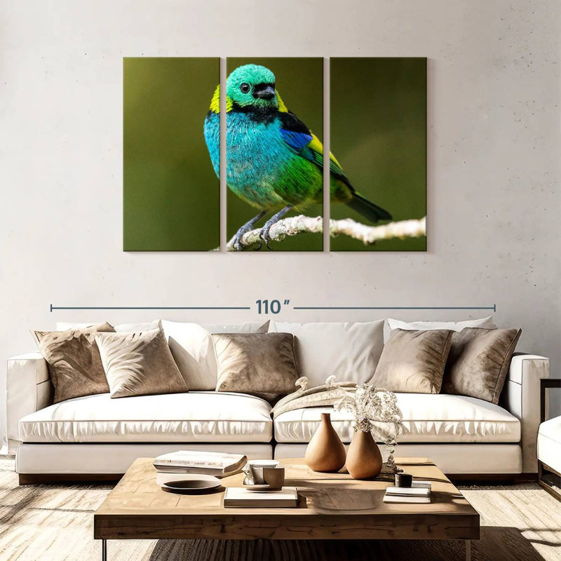 Brampt Green Headed Tanager, 48" H x 74" W