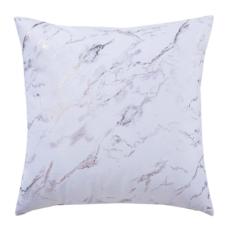 Abdule Square Single Cushion With Filling, White