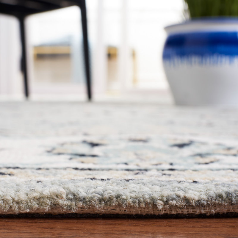 Micro-Loop Hand Tufted 80% Wool And 20% Cotton Oriental Rug, Rectangle 4' x 6'