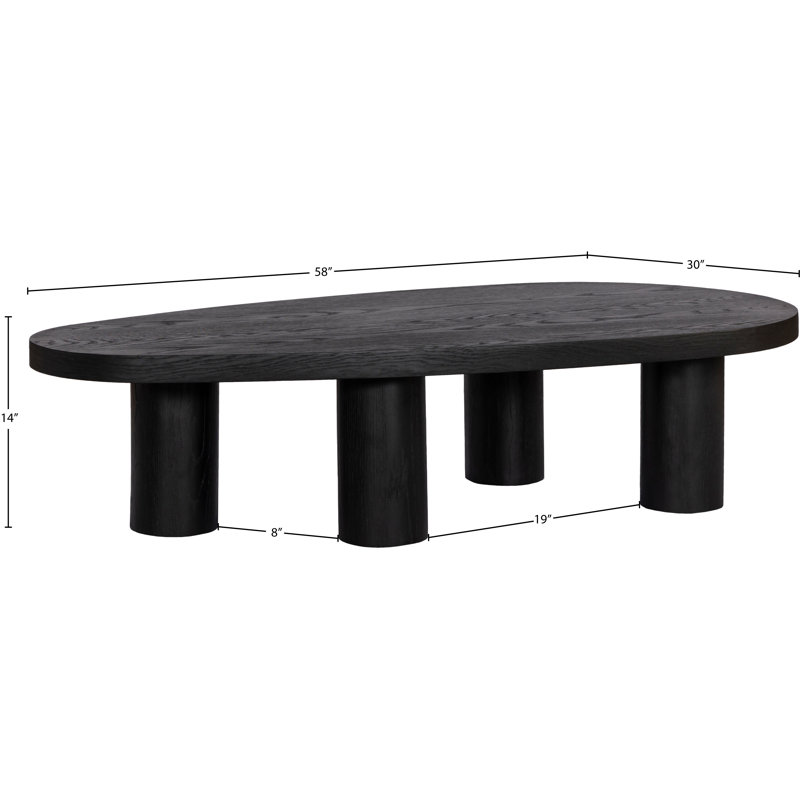 Beekman Solid Wood Coffee Table, Black